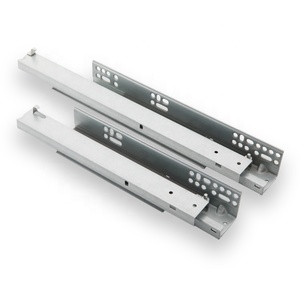 Cesta de amortiguación plegable para cajones, canal de empuje para abrir rieles telescópicos ocultos, cierre suave debajo de montaje, deslizador de cajón oculto, 3 uds. - Product Image 4