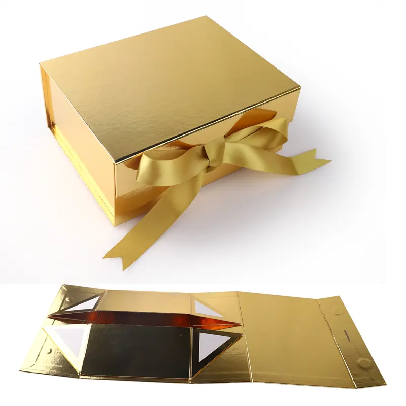 Caja de papel de embalaje de regalo de cartón magnético de lujo, zapatos sencillos de maquillaje con Logo, cuidado de la piel, cosméticos, fuerte y plegable