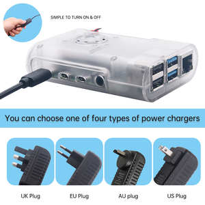 Spedizione veloce Raspberry Pi 4B kit completi con alimentazione Plug UK (senza scheda Raspberry Pi) - Product Image 5