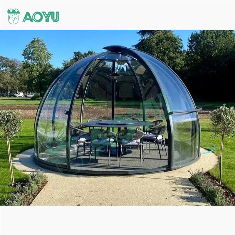 Casa de iglu de cúpula de material de alta resistência para PC, espuma de luz noturna respirável transparente minúscula e casa de estrelas
