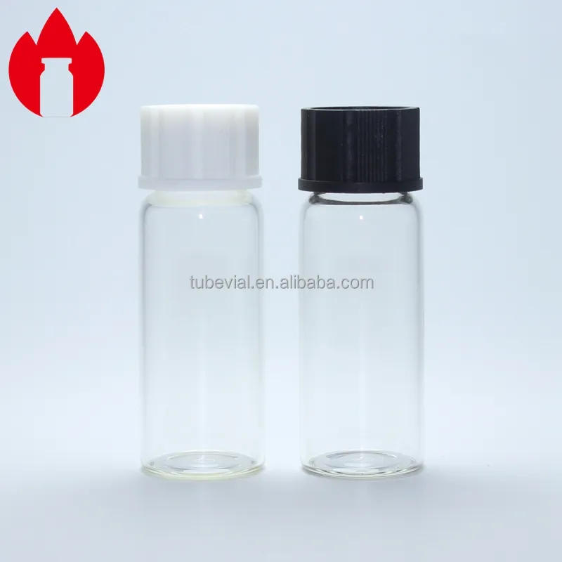 Botol Kaca Kosong 10Ml untuk Medis atau Kosmetik dengan Tutup Plastik
