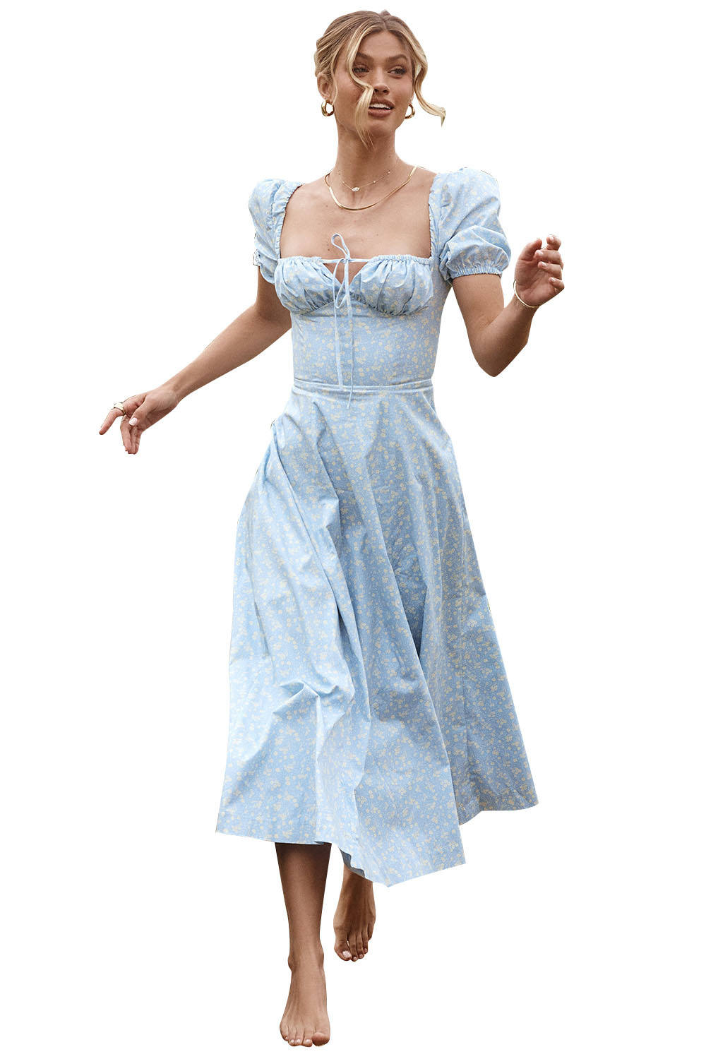 Light blue background with small white dots