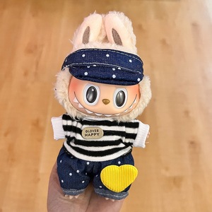 Yeni karikatür tarzı LABUBU giysi ve aksesuarları ile POPART Labubu oturan bebek şapka - Product Image 5