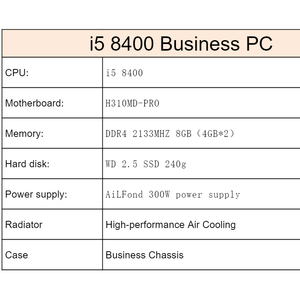 Cheap Pc Intel I5 8400 Pcs <strong>Desktops</strong> Game Computadora Full Setup Ddr4 Ram Ssd H310 <strong>Computer</strong> Set Office Gaming Buy Cheap <strong>Computers</strong> - Product Image 2