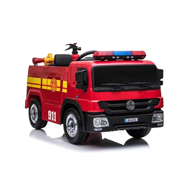 Nuovo 12 v a batteria per bambini camion dei pompieri bambini giocattolo incendio del motore del camion per la vendita