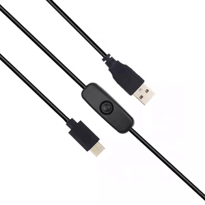 5V 3A <strong>power</strong> adapter cable for <strong>Raspberry</strong> <strong>PI</strong> 4B Type-C USB port <strong>Power</strong> cable with on/off switch button 1 meter - Product Image 4