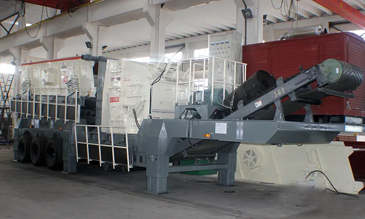 Large capacity mobile crusher line for gold extract and stone broken mining machinery