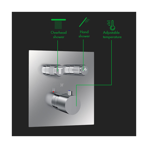 Nuevo DISEÑO DE Hotel y estilo doméstico Control de botón Themestic Accesorios de latón Válvula de control de ducha de tres funciones incorporada - Product Image 3