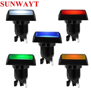 51*34mm 5V LED Rechteck beleuchtete Schalter starten Stopp Druckknopf Spiel maschine Druckknopf für Spiel zubehör