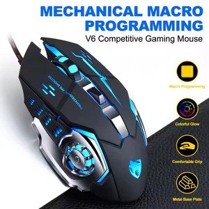 T-WOLF V6ワイヤードゲーミングマウスプログラミング光学式マウスDPIマウス6D DPI 1200/2400/3200/6400/8000デスクトップ用 - Product Image 2