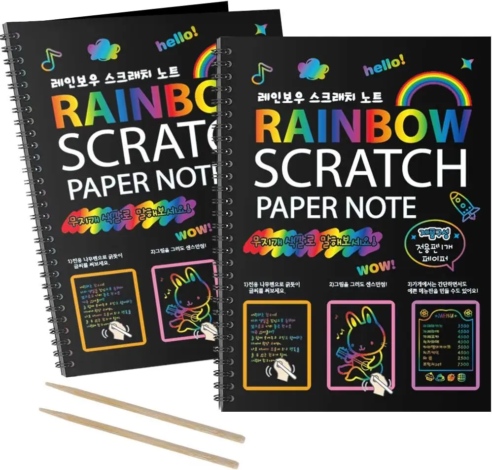 Thời Trang Cao Tùy Chỉnh Thiết Kế DIY Ma Thuật Nghệ Thuật Lưu Ý Miếng Đệm Scratch Nghệ Thuật Doodle Pad Cuốn Sách Động Vật Cuốn Sách Đầu Cho Bé