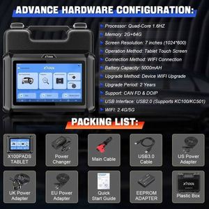 XTOOL X100 PADS Update Ver of X100PAD Car Key <strong>Programer</strong> Read Key Pin <strong>Code</strong> OBD2 Diagnostic Scanner Automotive <strong>Code</strong> Reader