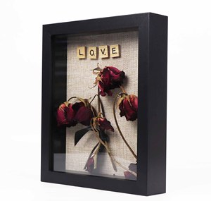 8x10&quot; Shadow <strong>Box</strong> <strong>Frame</strong> to <strong>Display</strong> Dry Flower, <strong>Deep</strong> <strong>Frame</strong> With Linen Inner, Custom Design Art <strong>Frame</strong> - Product Image 3