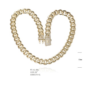 โซ่เพชรแนวห้องปฏิบัติการไมอามี่แบบห่วงโซ่คิวบาทอง14K เครื่องประดับฮิปฮอปปรับแต่งได้น้ำหนักเบากลวงลิงค์คิวบา - Product Image 5