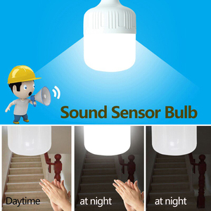 Ses sensörü ile 6.5W LED T ampul aydınlatma alüminyum gövde ve depo E27 taban tipi için PVC kapak 220V Ac güç kaynağı - Product Image 4