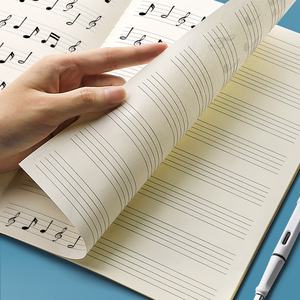 Commercio all'ingrosso libro di musica personalizzato Logo stampato taccuino per lo studente manoscritto carta/personale di carta/musicisti taccuino - Product Image 4