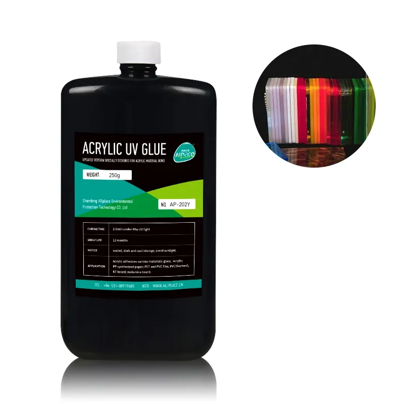UV Curing Clear Epoxy Adhesive for Bonding Acrylic Board Acrylic UV Glue