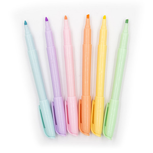 Macarons colore brillante colore evidenziatore marcatore con scalpello e punta di proiettile design classico - Product Image 1
