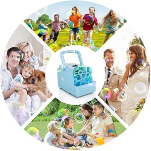 Pil işletilen kabarcık oyuncak Mini kabarcık makinesi 2 hız seviyeleri ile çocuk tulumları doğum günü ev partisi için - Product Image 6