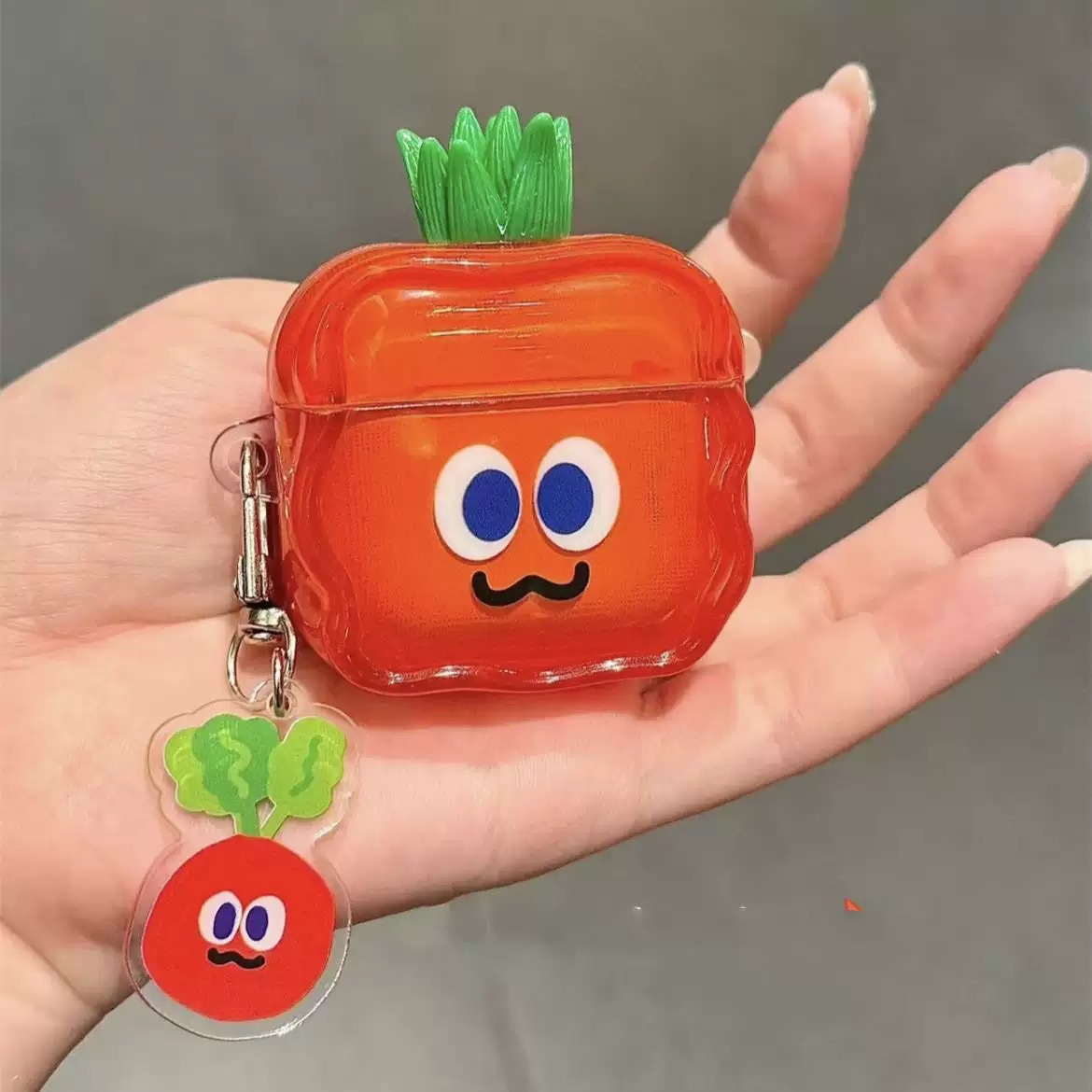 Coral Color Carrot Pendant