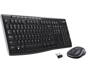 Logitech-teclado y ratón inalámbricos MK270 originales, conjunto de 104 teclas con dientes azules para ordenador portátil, escritorio, oficina, combinación de teclado y ratón - Product Image 1