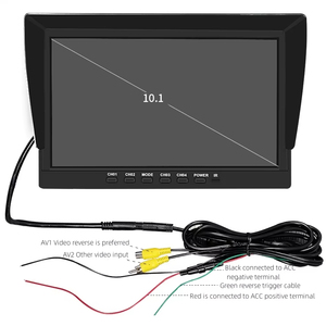 New 10.1 Inch IPS Screen U Style 1080P Portable Truck Monitor Remote Control Vehicle Vga <strong>Cvbs</strong> Monitor for Car - Product Image 4