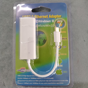 2024 USB2.0 Desktop Laptop PC Computer Ethernet Adapter Converter Wired RJ45 Lan Network RTL8152 Chipset Sin controlador Stock - Product Image 5