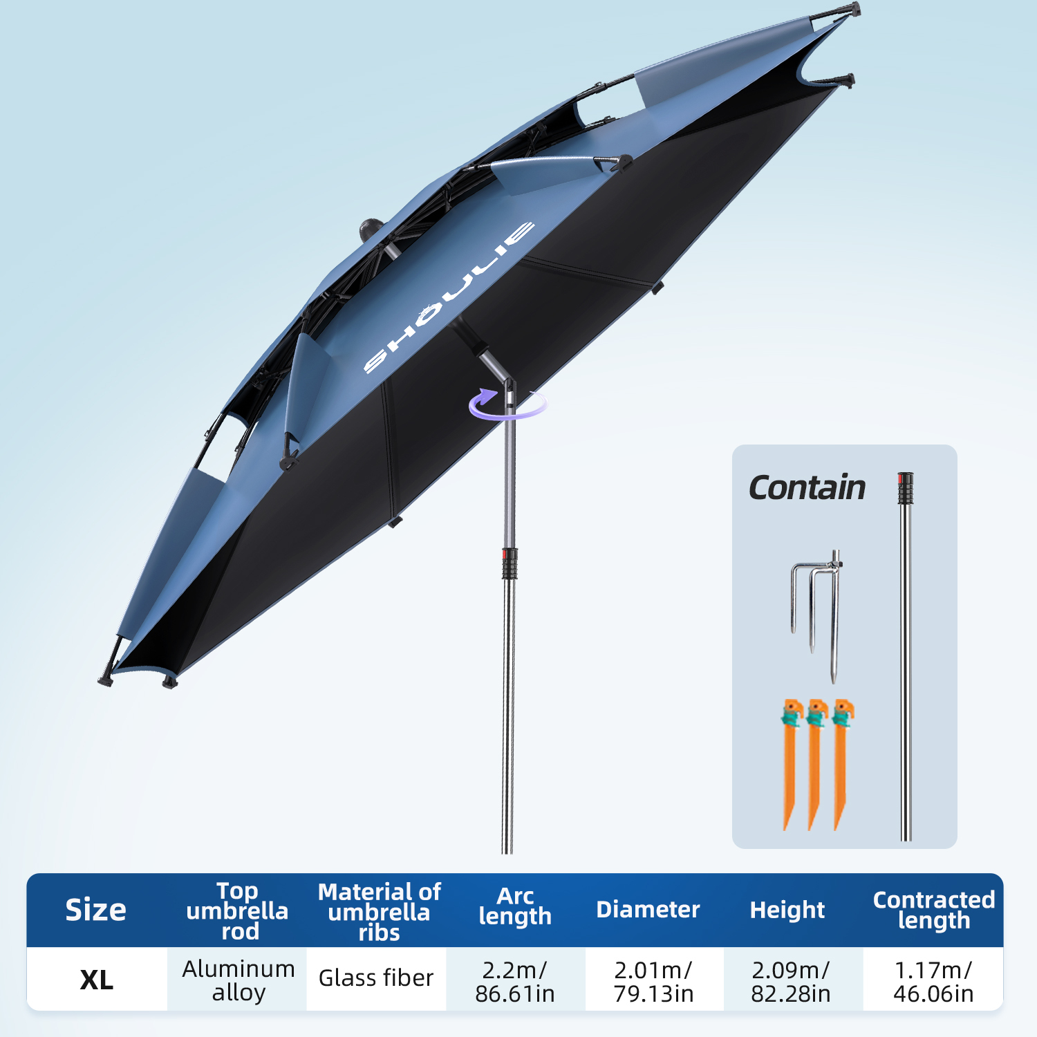 Haze Blue 12-Sided Pro 2.2m