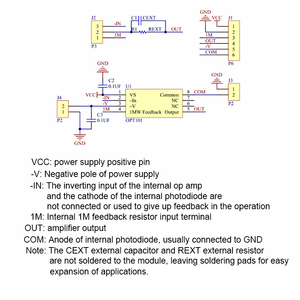 OPT101 <strong>light</strong> <strong>sensor</strong> analog <strong>light</strong> intensity <strong>sensor</strong> module monolithic photodiode - Product Image 3