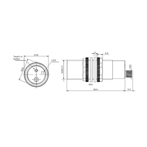 M30シリーズ産業近接センサー0-10V DC IP67アナログ出力250-3500mm範囲拡散反射製造センサー - Product Image 3