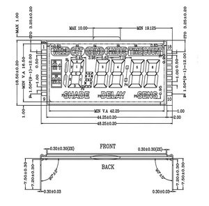 Smart FSTN moduli display lcd dimensione FPC 18.5*44.25/18.5*48.25*0.55 LCD grafica - Product Image 4