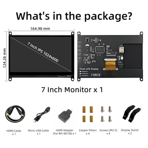 7'' Inch TFT IPS 1024*600 <strong>LCD</strong> Touch Screen <strong>Monitor</strong> <strong>LCD</strong> Display with Acrylic Holder <strong>for</strong> BB Black, Windows 10 8 7,<strong>Raspberry</strong> <strong>Pi</strong> - Product Image 6