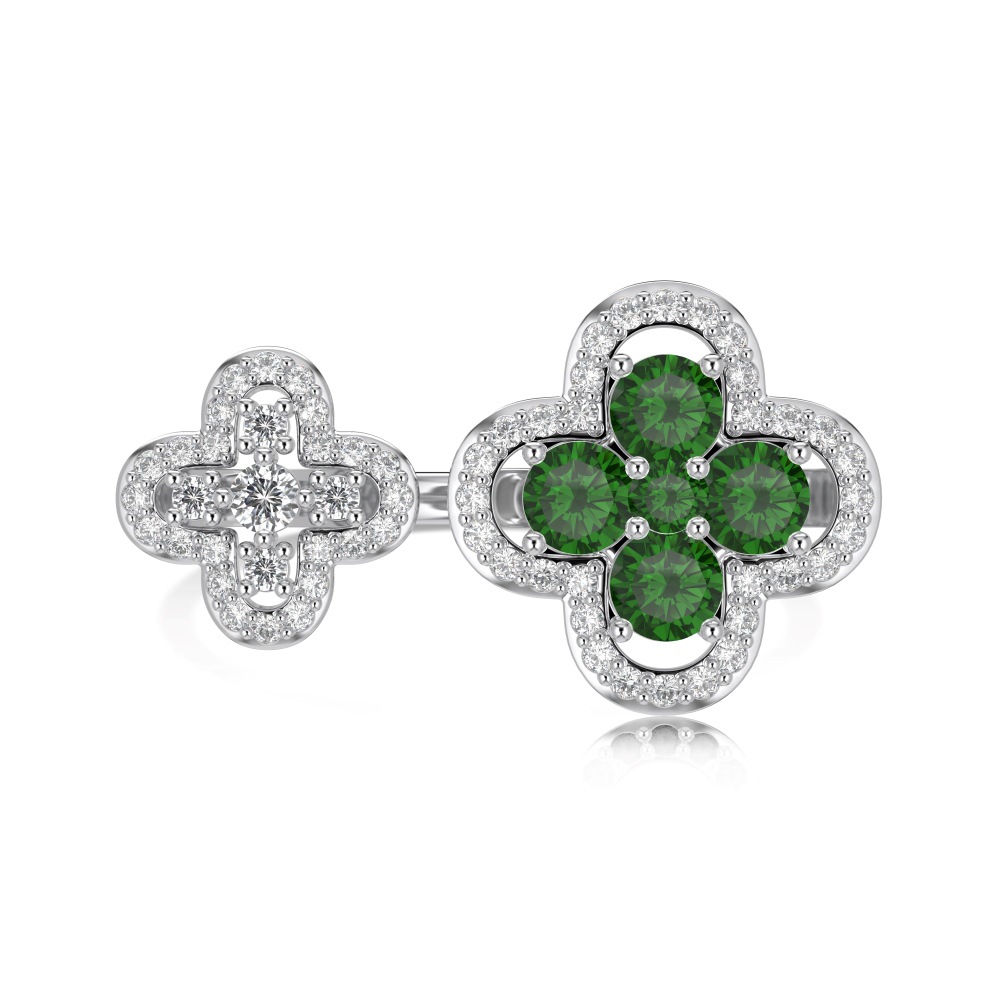 trébol doble#verde