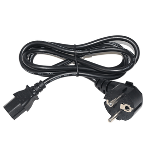 สายไฟ IEC 2ม. แบบสัมผัสป้องกันชนิด F (CEE 7/4) ทำมุม90องศากับเต้ารับแบบ C13 - Product Image 1