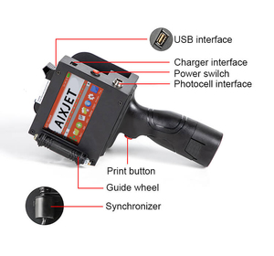 50.8mm 600DPIスマートハンドヘルドポータブルバッチコーディング机インクジェットプリンタ - Product Image 2