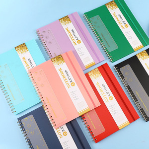 Di alta qualità personalizzabile A4 grande stampa promozione copertina rigida rilegata a spirale PVC diario studente taccuino con fascia elastica - Product Image 2
