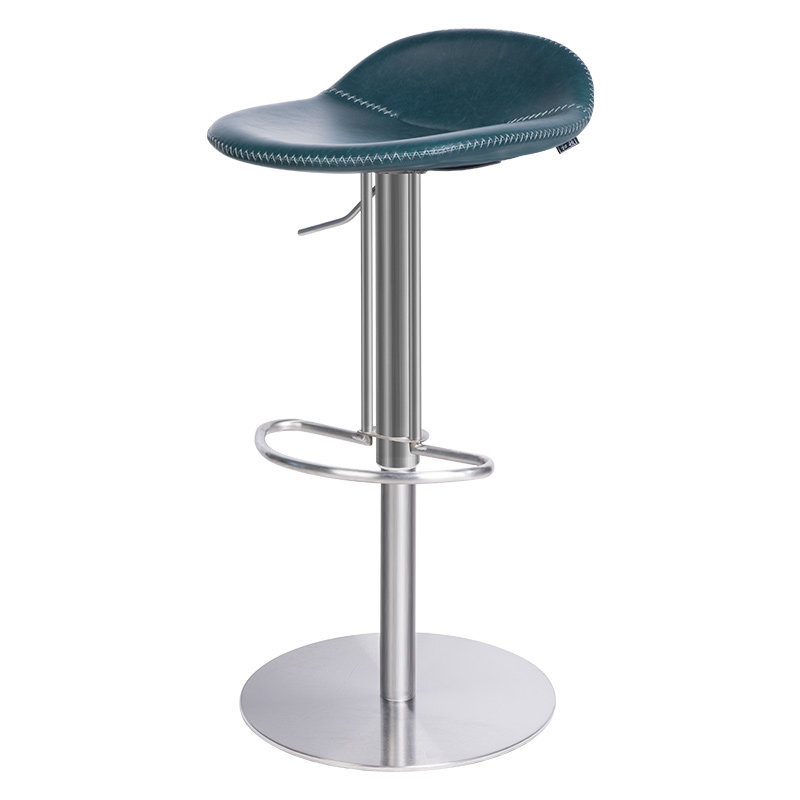 Dark blue--stainless steel feet with column base