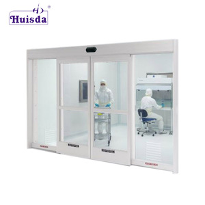 Sistema automático de porta deslizante para porta de vidro sem moldura com 4.2 metros de longo alumínio DC Brushless Motor para 120KG por painel