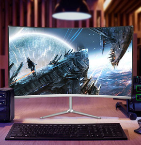 Monitor de ordenador con pantalla curva de 24 pulgadas, pantalla LED FHD 23,8 P de 1080 pulgadas, monitor curvo para juegos con audio DP HDMIed tipo C - Product Image 5