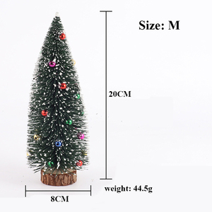 ミニクリスマスツリー卓上装飾品プラスチック鉄粘着ビーズクリスマス装飾クリエイティブ卓上小さなクリスマスツリー - Product Image 3