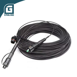 Cable de conexión Gcabling Ftth Cable de caída de fibra óptica blindado a prueba de agua 20 50M 100M SC APC UPC IP67 IP68 Cable de conexión de Fibra óptica - Product Image 1