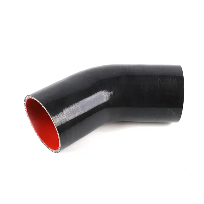 Mangueira de borracha de silicone automotivo universal, mangueira trançada de silicone colorida de cotovelo de 60 mm