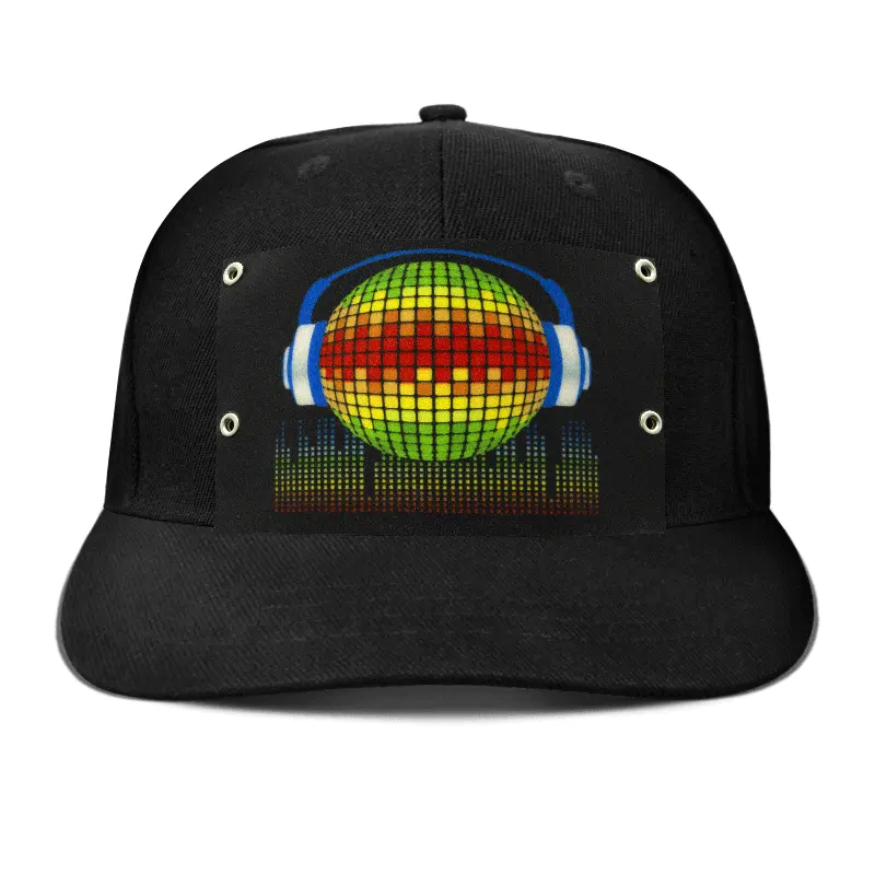 Rifornimenti Del Partito di Halloween Ha Portato il Suono Attivato il Pannello di EL Cappello Senza Fili Custom Light Up EL Hat/Cap