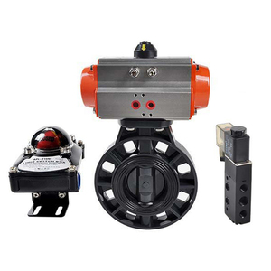 COVNA气动流量控制阀HK59-D-P气动执行器阀空气控制UPVC蝶阀 - Product Image 1