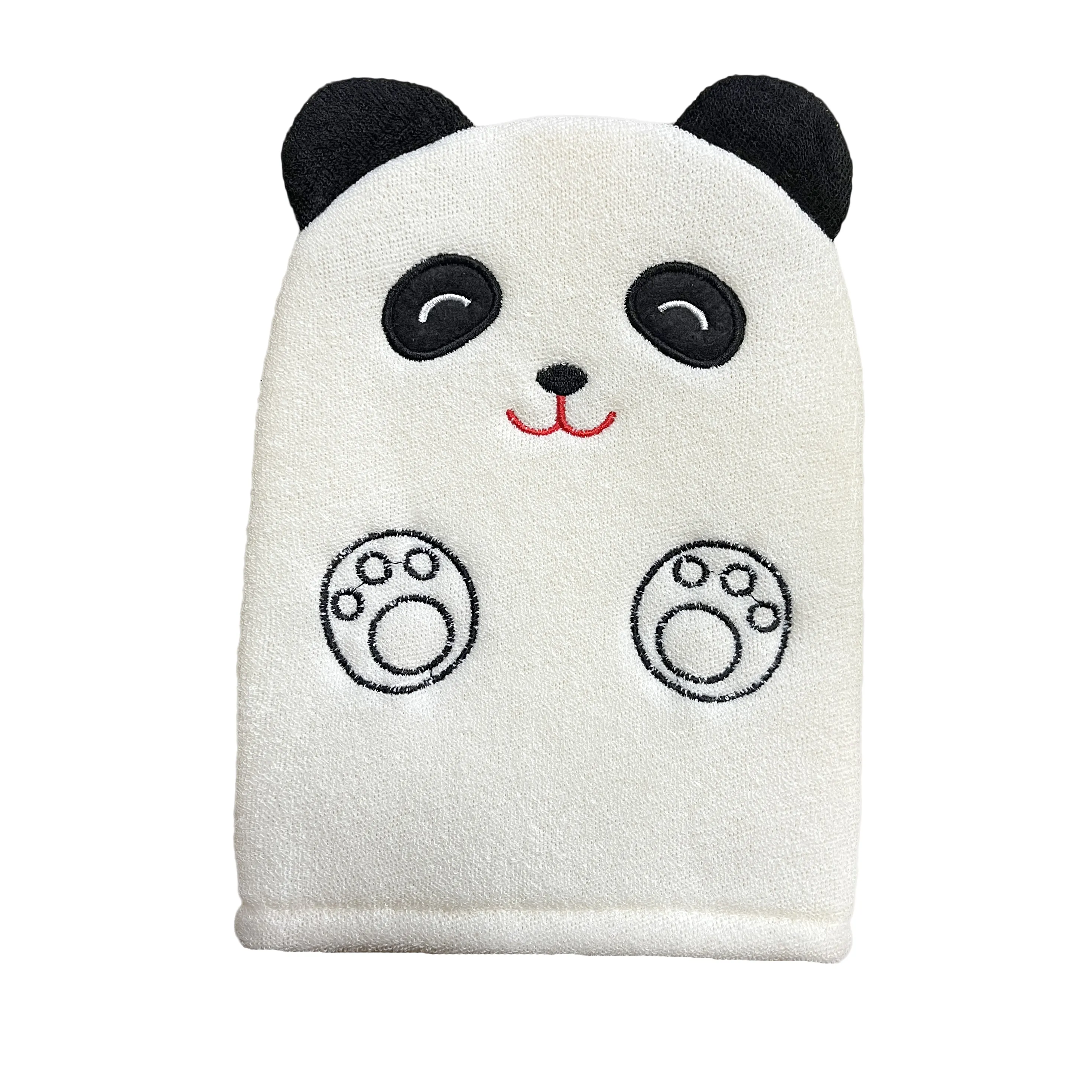 Sarung tangan penggosok kulit spons Loofah Scrub mandi & mandi desain hewan kustom sarung tangan mandi bayi untuk anak-anak mainan mandi
