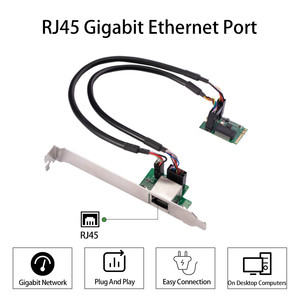 M.2 A + Eキーギガビットイーサネットアダプター10/100/1000Mbps IEEE 802.3u/ab対応LANカードデスクトップPCネットワーク性能向上
