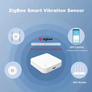 Tuya zigbee חיישן רטט חכם עבור הגנת אבטחה הביתה חכמה בזמן אמת אזעקת זיהוי דלת חלון