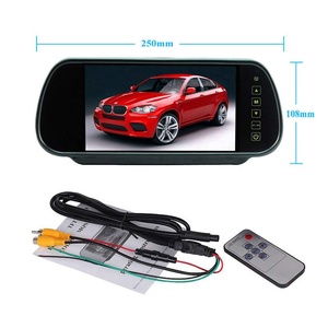 Hot Sale 7 Inch HD Touch Key Screen <strong>with</strong> VGA <strong>Input</strong> Dual <strong>Video</strong> Display Reverse Imaging Rear View Mirror Car <strong>Monitor</strong>