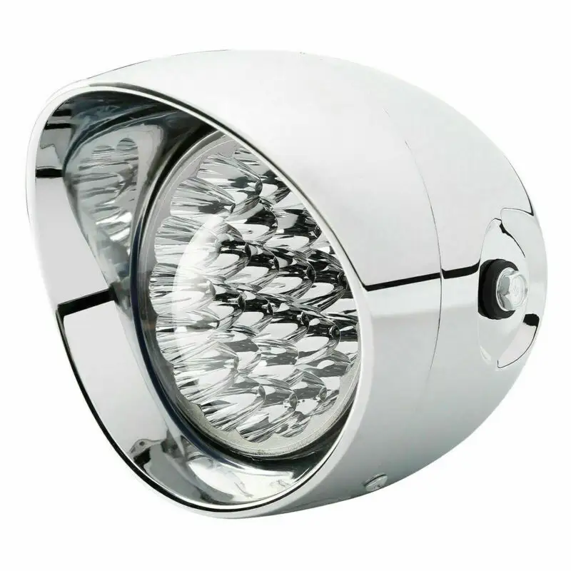 الجملة عالية الجودة 7 "LED دراجة نارية رصاصة كروم المصباح رئيس ضوء مصباح ل هارلي تشوبرز