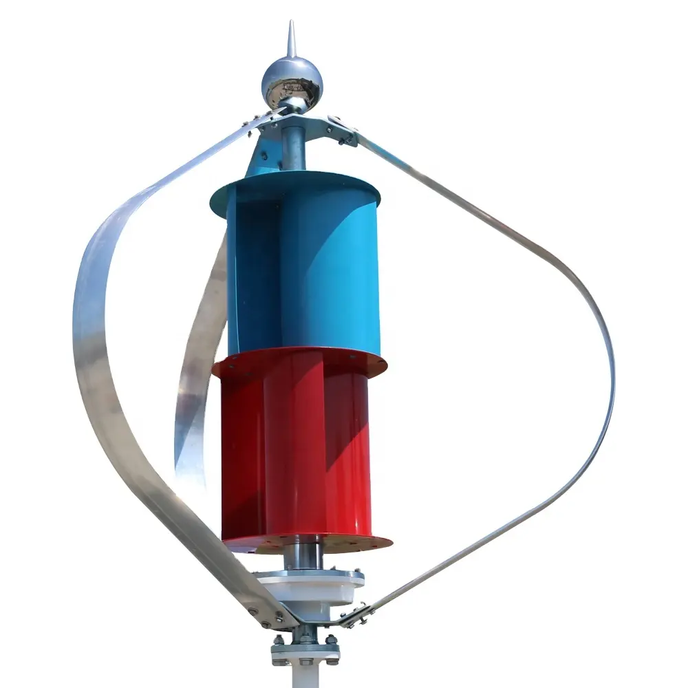 Turbina aerogeneradora de molino de energía eólica para el hogar, eje Vertical de 200w con controlador MPPT